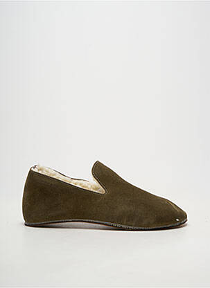 Chaussons/pantoufles bout rond bout rond vert BOSABO homme