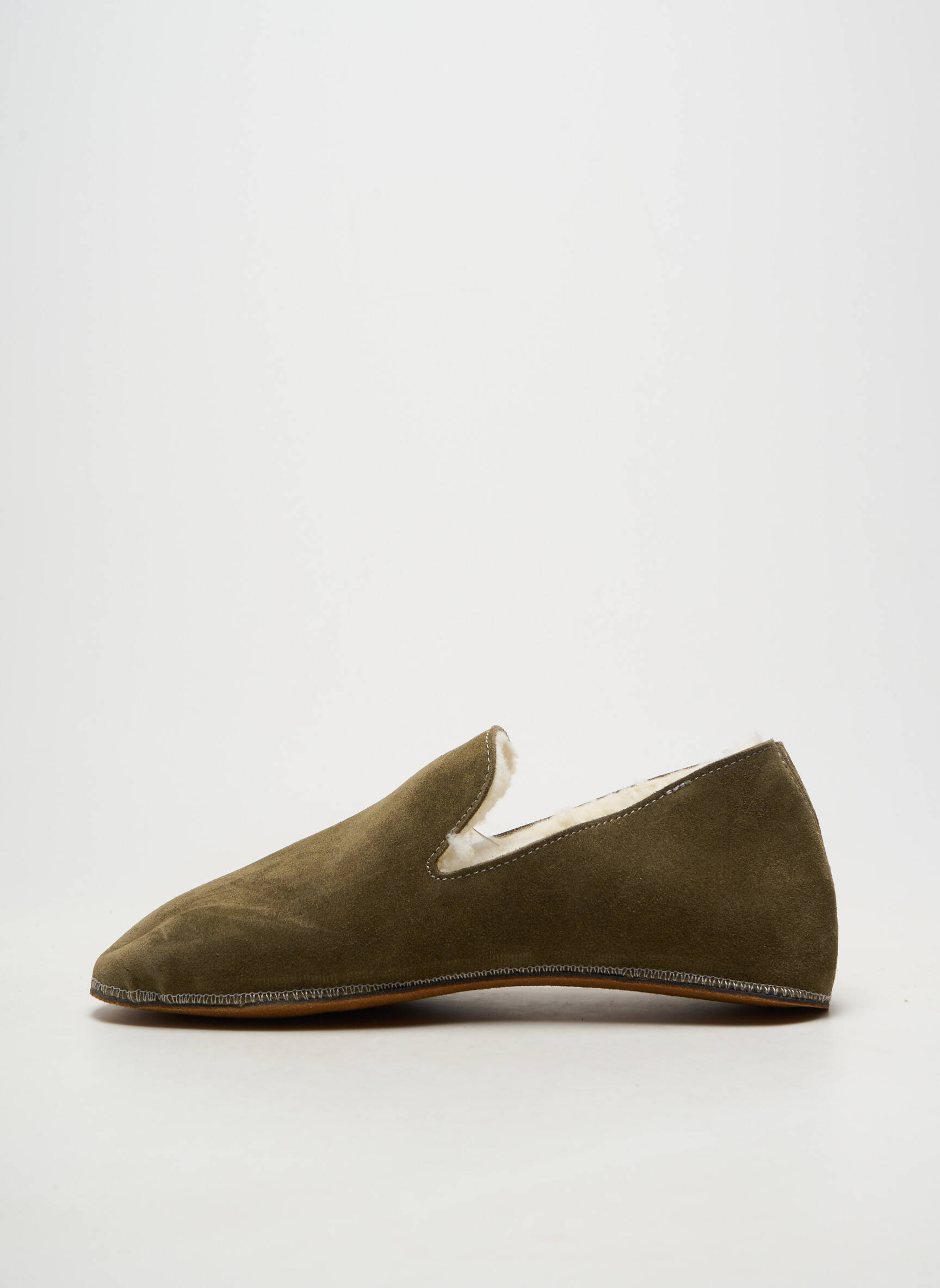 Chaussons/pantoufles bout rond bout rond vert BOSABO homme
