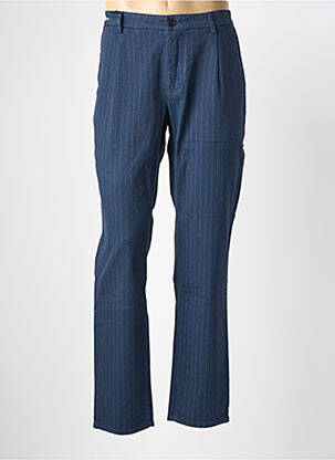 Pantalon chino tissage popeline taille normale bleu AMERICAN BASIC femme