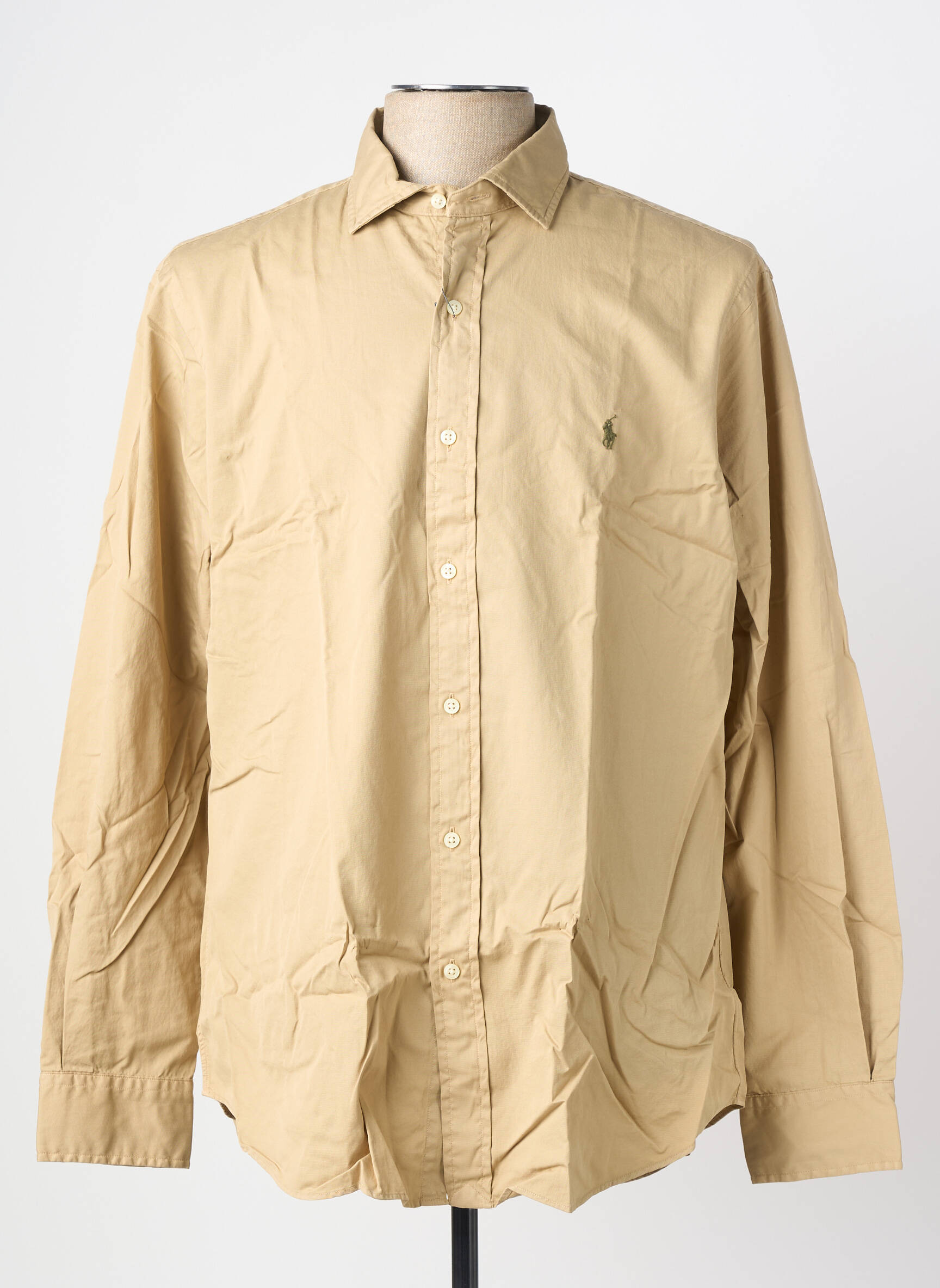 Chemise manches longues coupe cintrée beige RALPH LAUREN homme