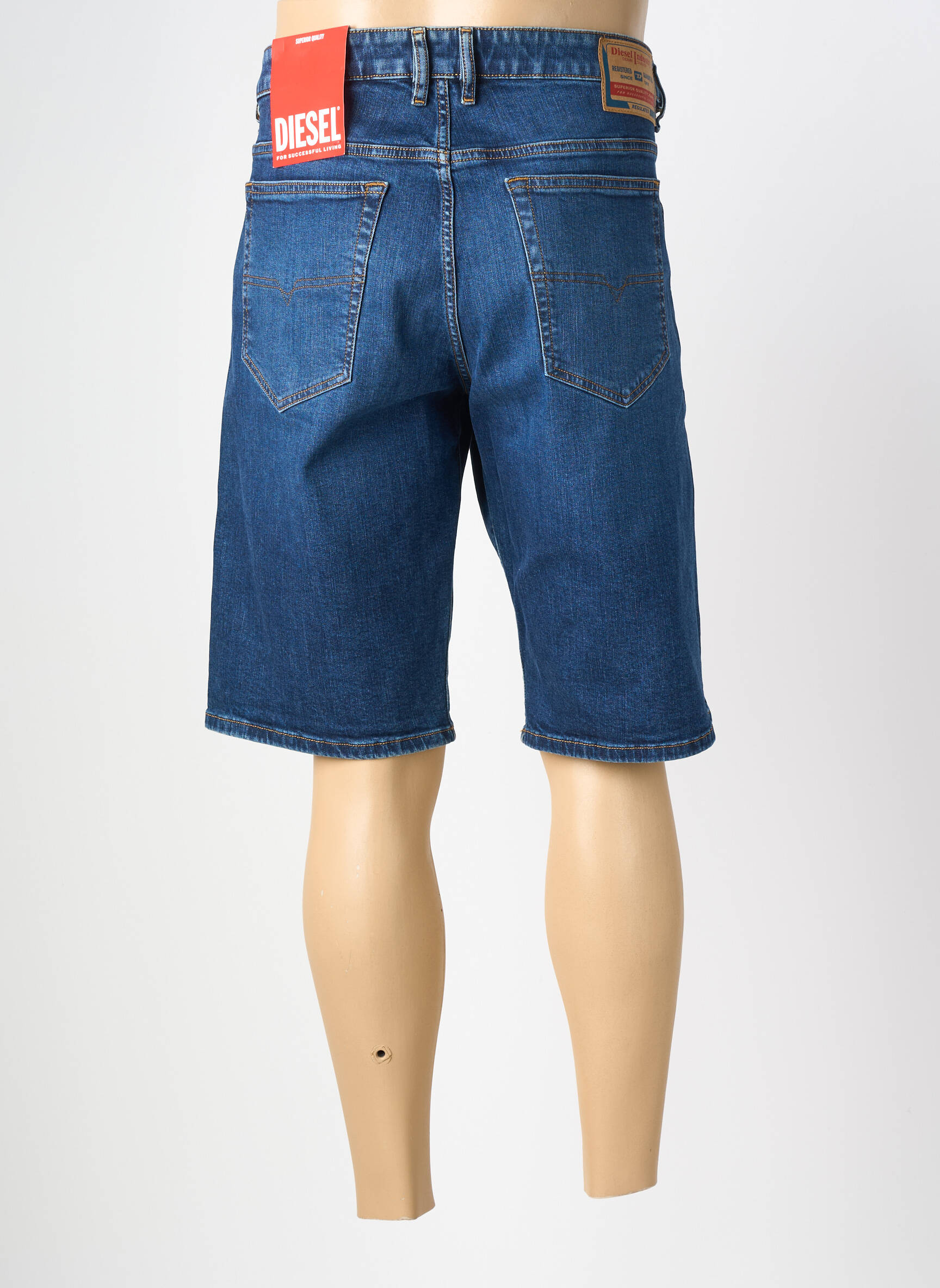 Bermuda tissage denim taille normale bleu DIESEL homme