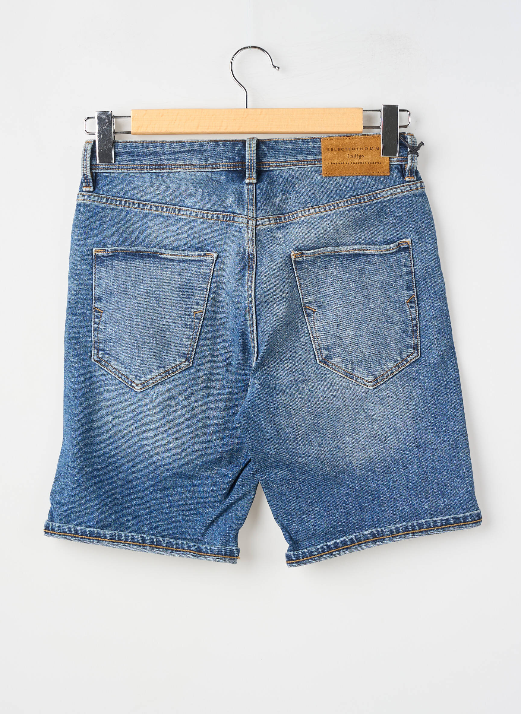 Bermuda tissage denim taille normale bleu SELECTED homme