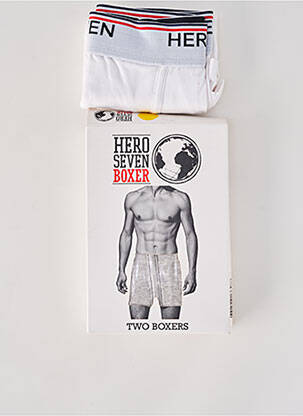 Boxer tissage jersey blanc HERO SEVEN homme
