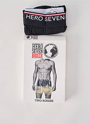 Boxer tissage jersey noir HERO SEVEN homme