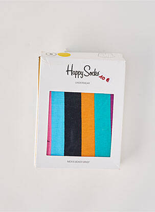 Boxer imprimé rayures bleu HAPPY SOCKS homme