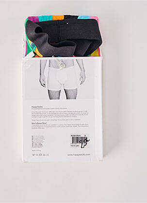 Boxer imprimé rayures bleu HAPPY SOCKS homme