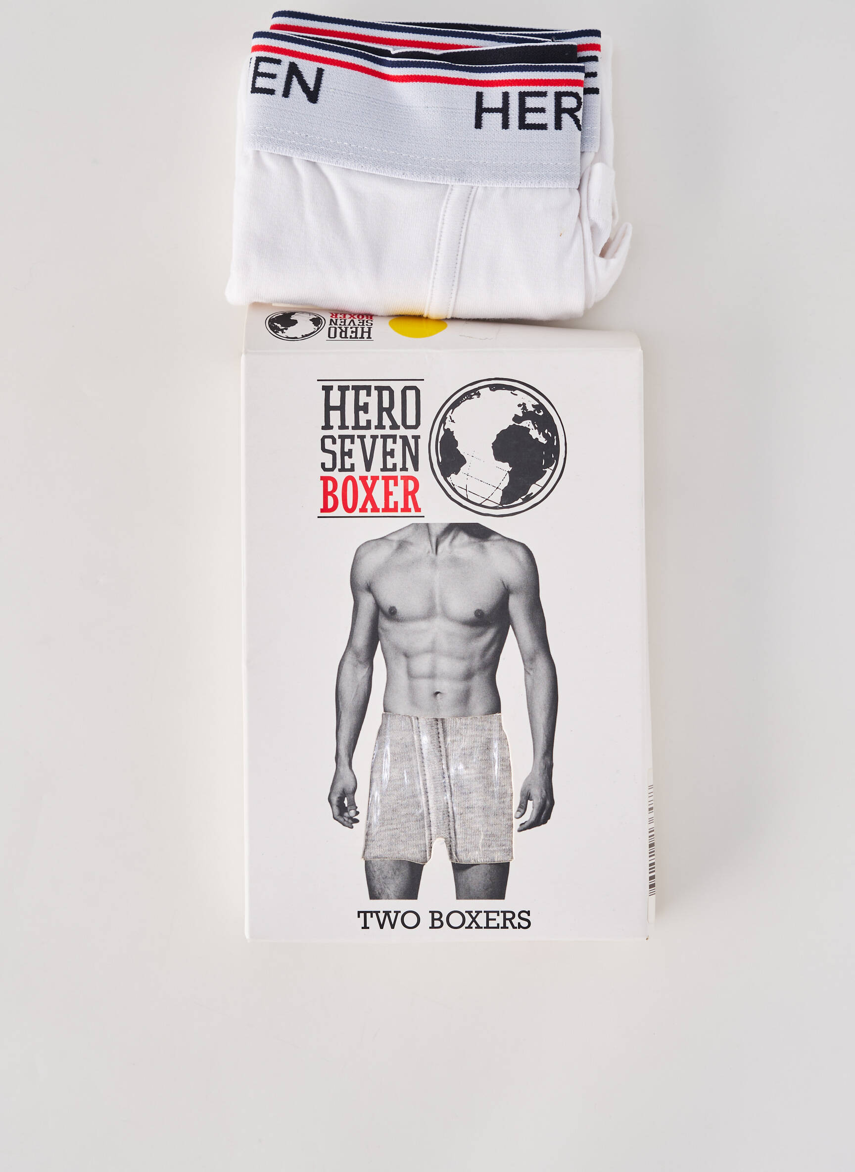Boxer tissage jersey blanc HERO SEVEN homme