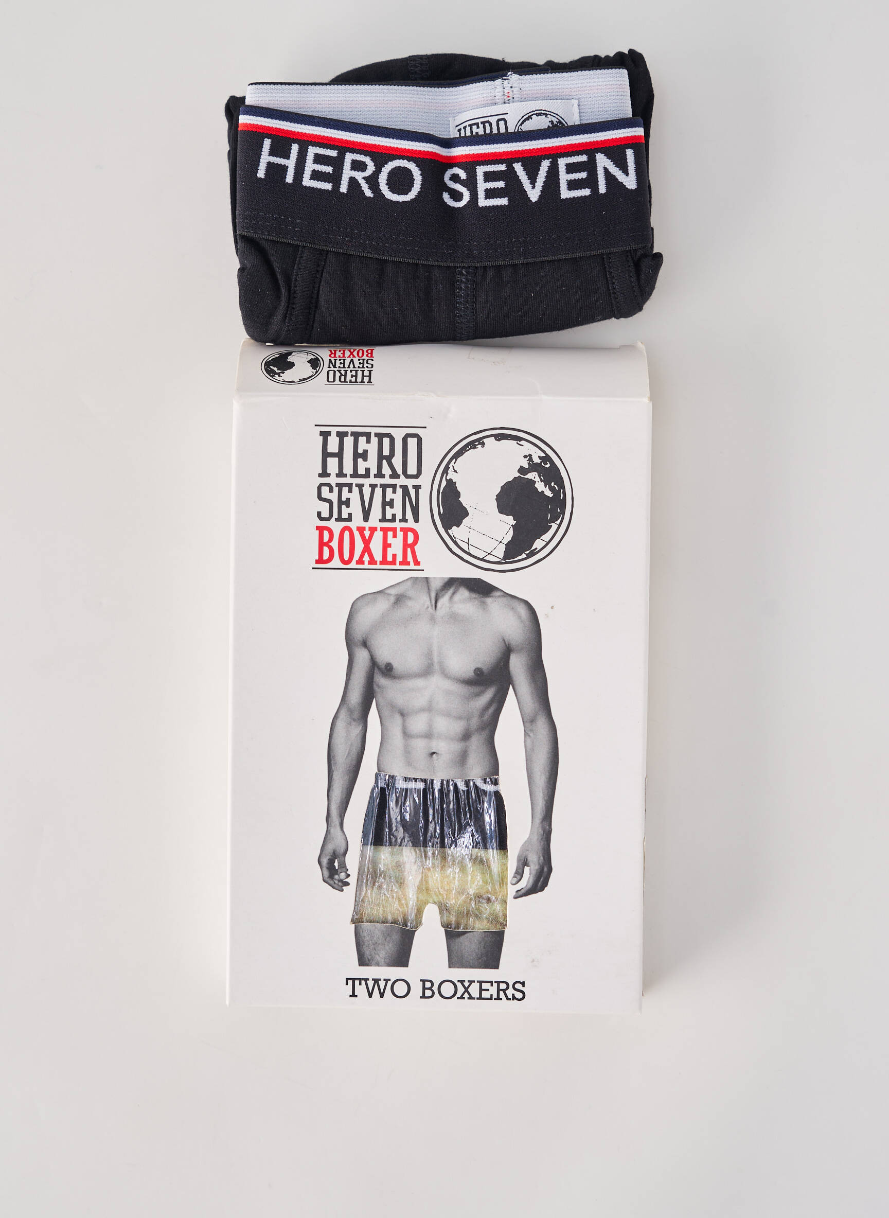 Boxer tissage jersey noir HERO SEVEN homme