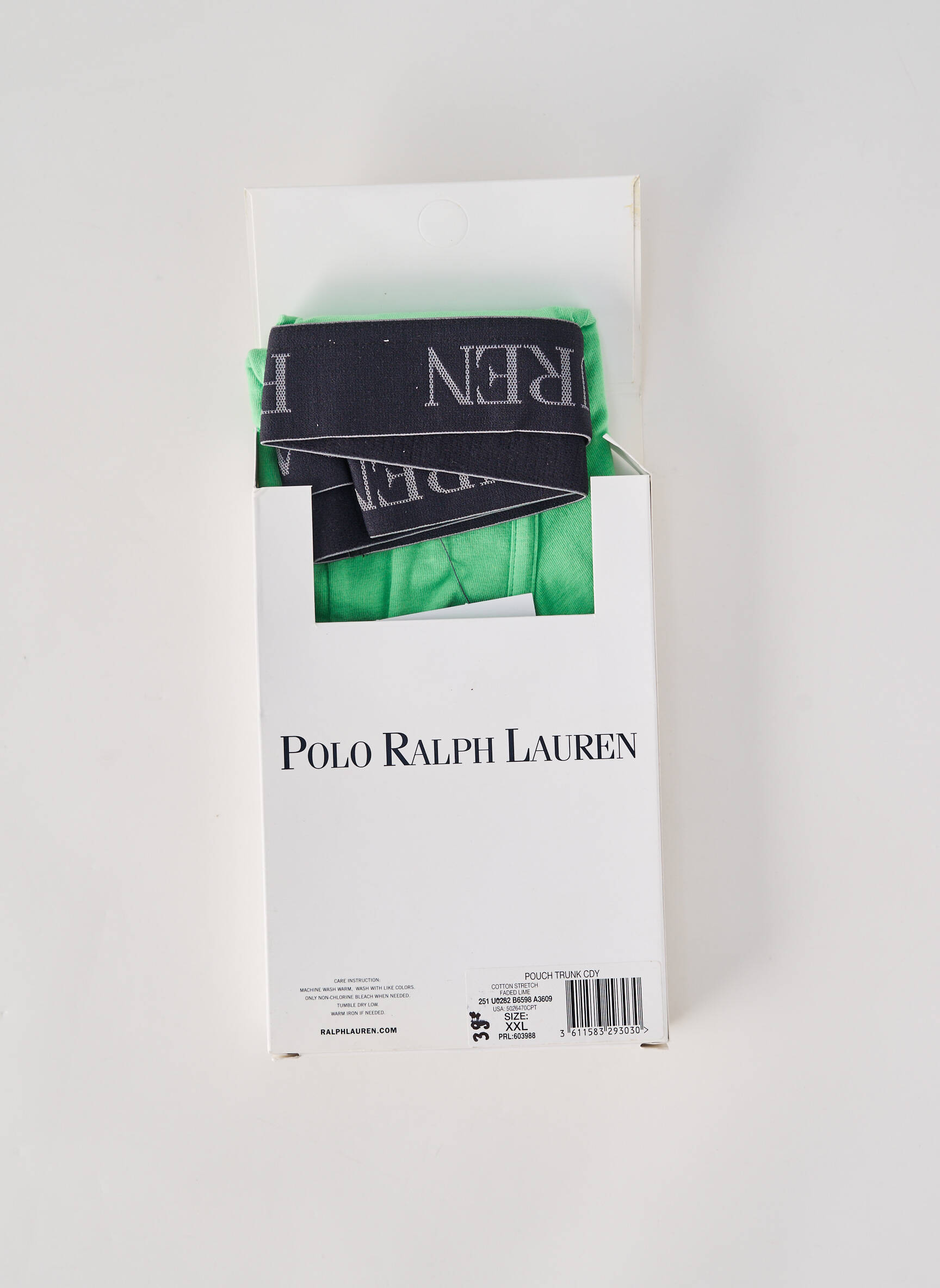 Boxer tissage jersey vert RALPH LAUREN homme