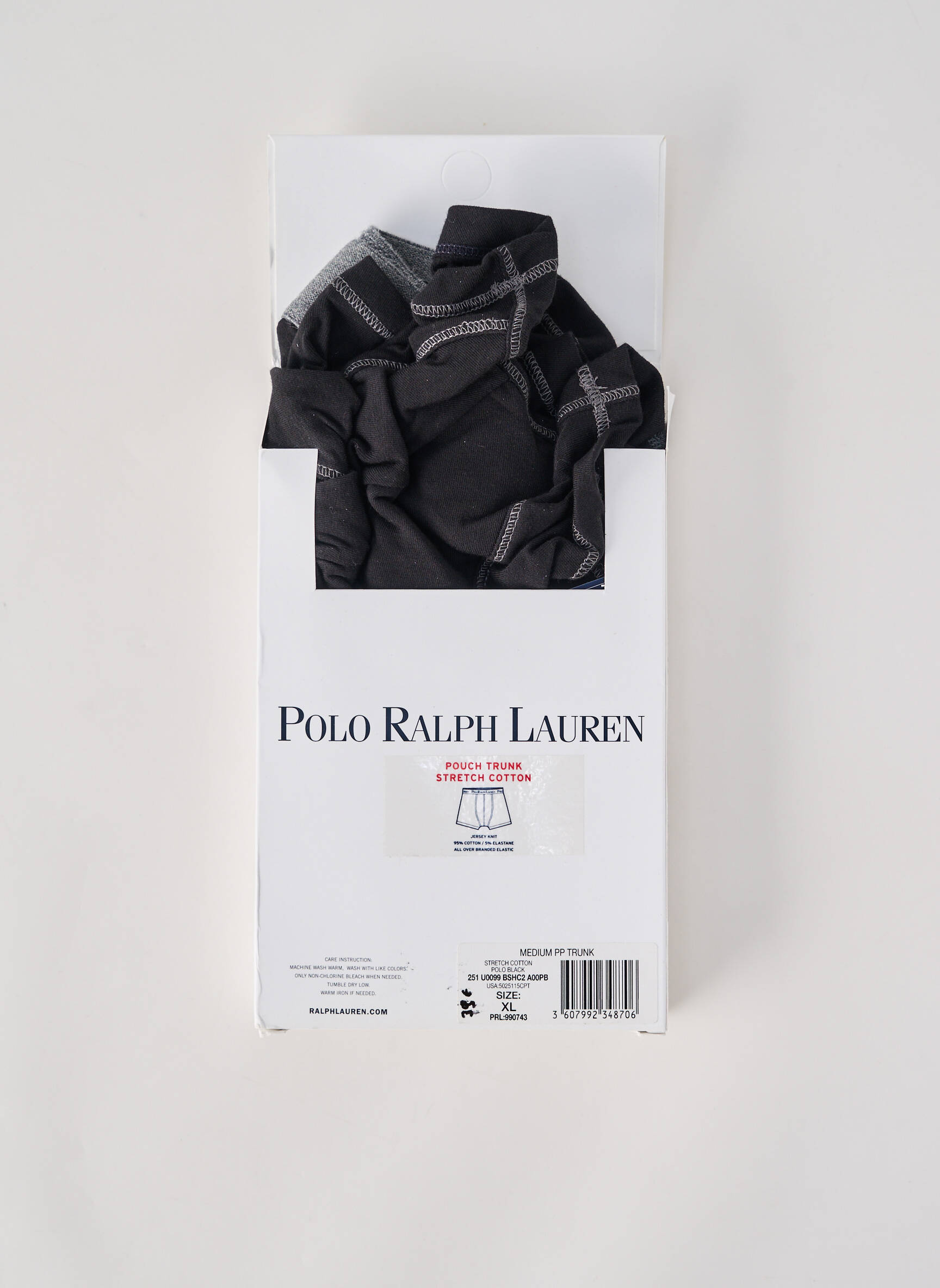 Boxer tissage jersey noir RALPH LAUREN homme