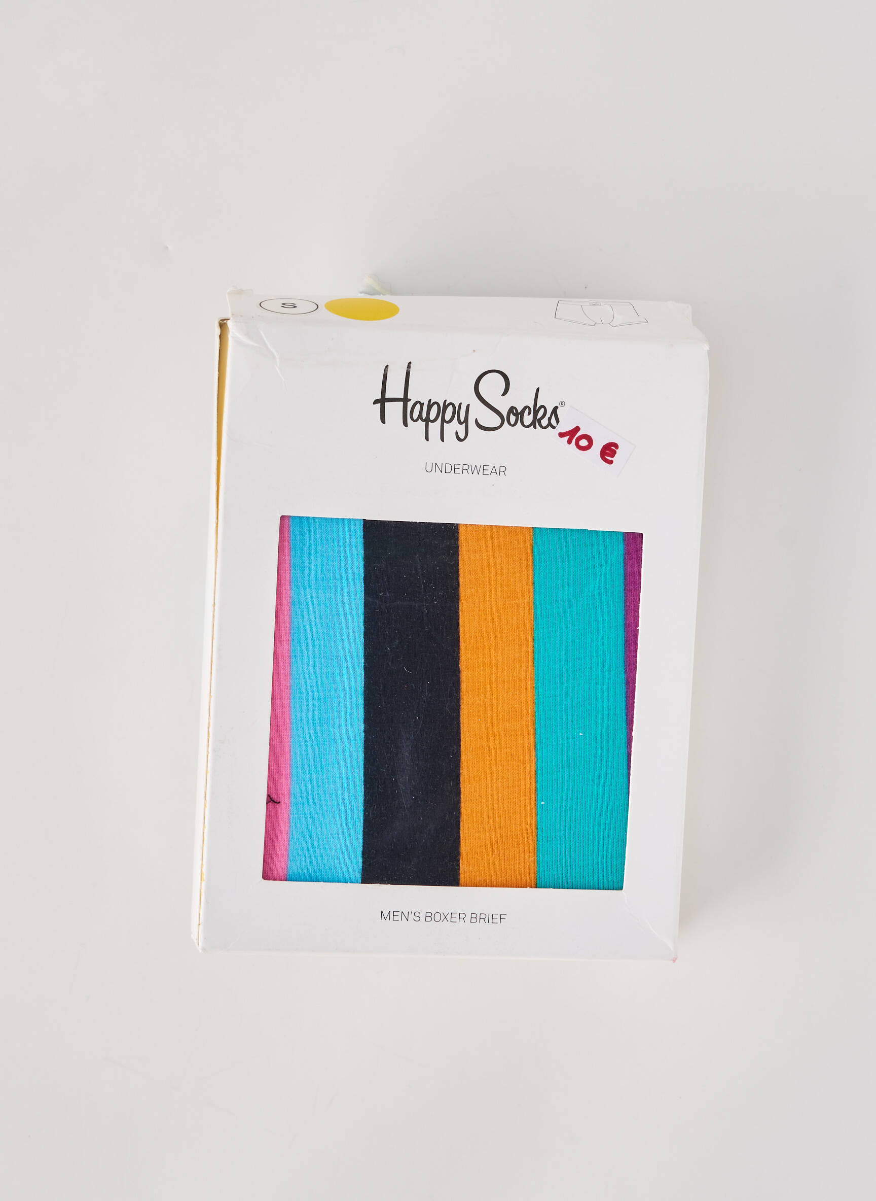 Boxer imprimé rayures bleu HAPPY SOCKS homme