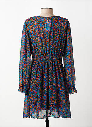 Robe courte manches longues manches longues bleu NEW COLLECTION femme