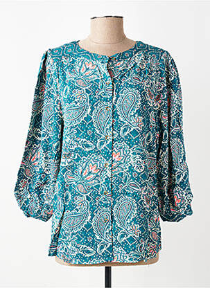 Chemisier coupe cintrée manches 3/4 vert LOLA ESPELETA femme