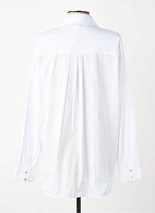 Chemisier coupe droite manches longues blanc LECOMTE femme