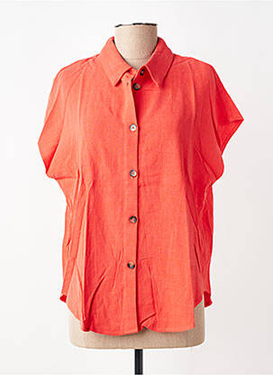 Chemisier manches courtes manches courtes orange GRACE & MILA femme