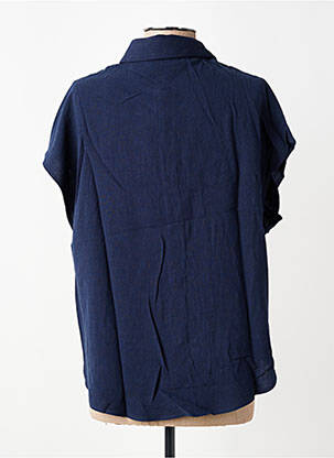 Chemisier manches courtes manches courtes bleu GRACE & MILA femme
