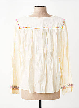 Chemisier tissage crêpe manches longues beige LOLA ESPELETA femme
