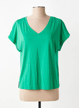 T-shirt coupe droite manches courtes vert LOLA ESPELETA femme
