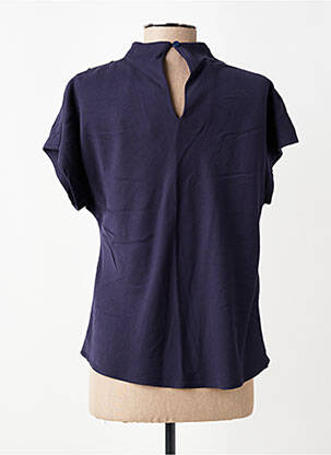 Top stretch manches courtes bleu AN' GE femme