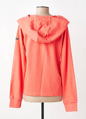 Sweat-shirt à capuche stretch manches longues orange BATELA femme