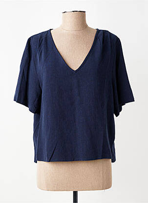 Top manches courtes manches courtes bleu GRACE & MILA femme