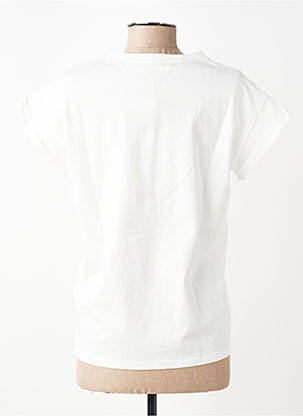 T-shirt sérigraphie floquée manches courtes blanc GRACE & MILA femme