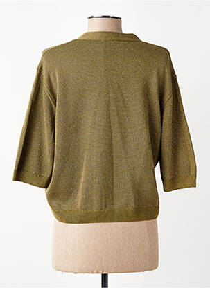 Gilet manches longues manches 3/4 vert LECOMTE femme