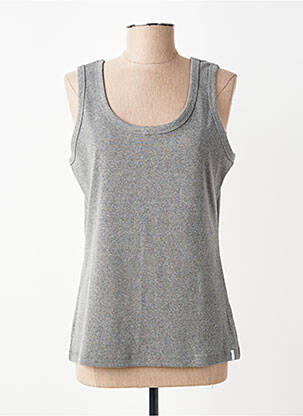 Débardeur stretch sans manche gris C.O.J femme