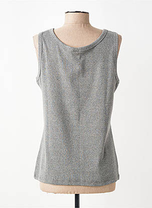 Débardeur stretch sans manche gris C.O.J femme