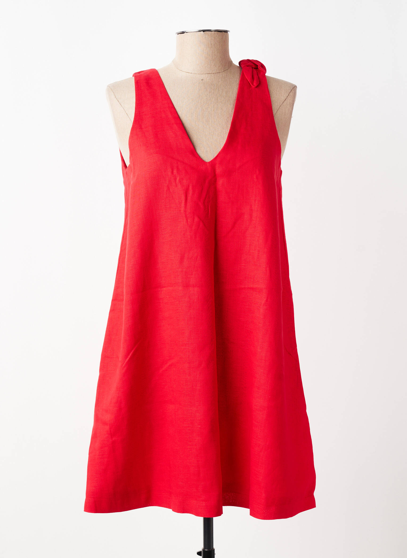 Robe courte sans manche sans manche rouge GRACE & MILA femme