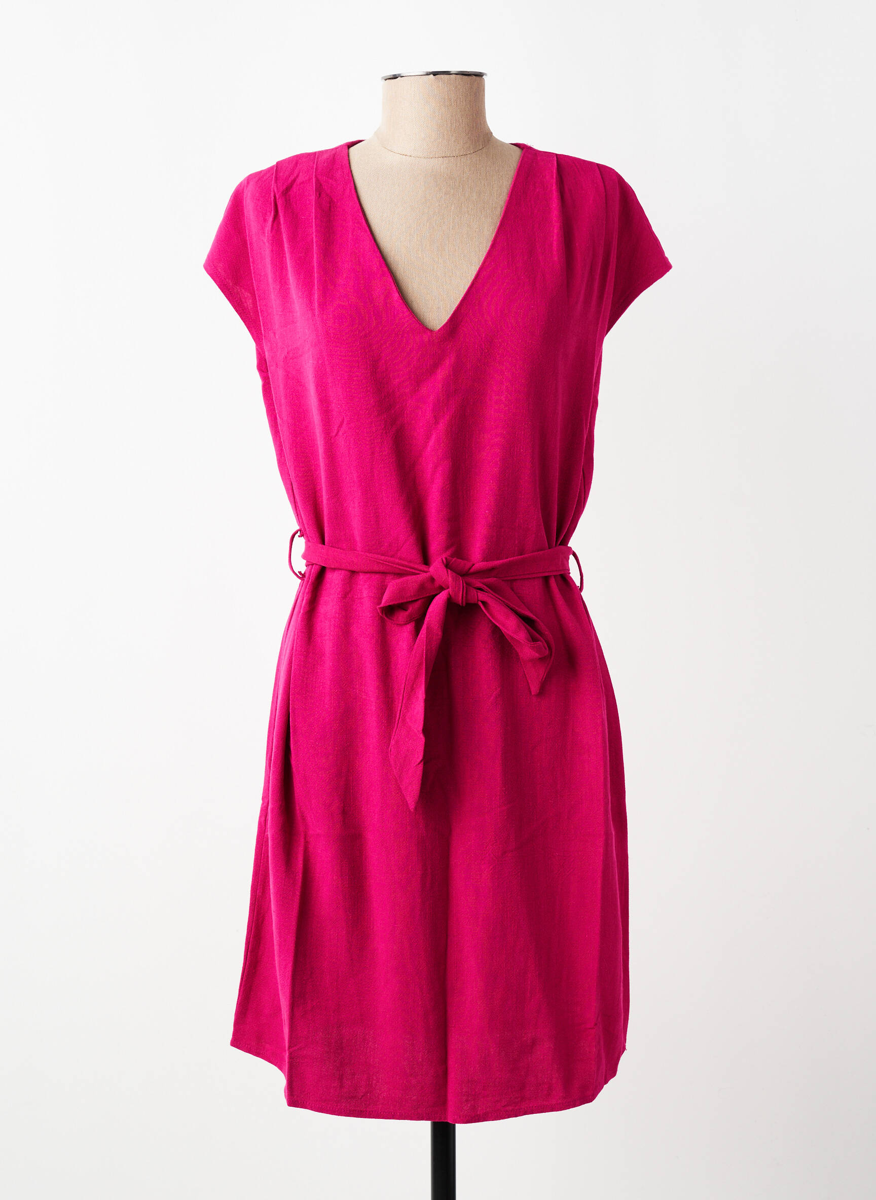 Robe courte manches courtes manches courtes rose GRACE & MILA femme