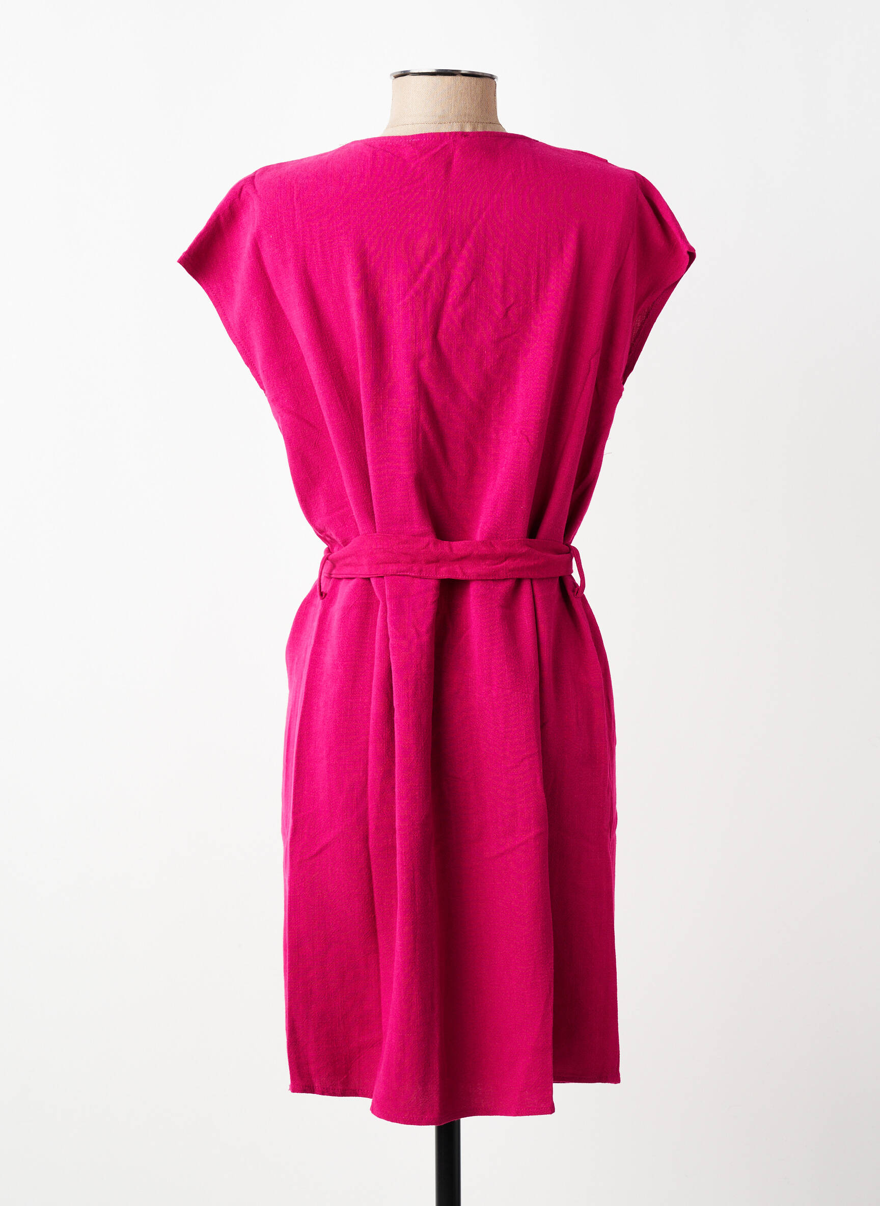 Robe courte manches courtes manches courtes rose GRACE & MILA femme