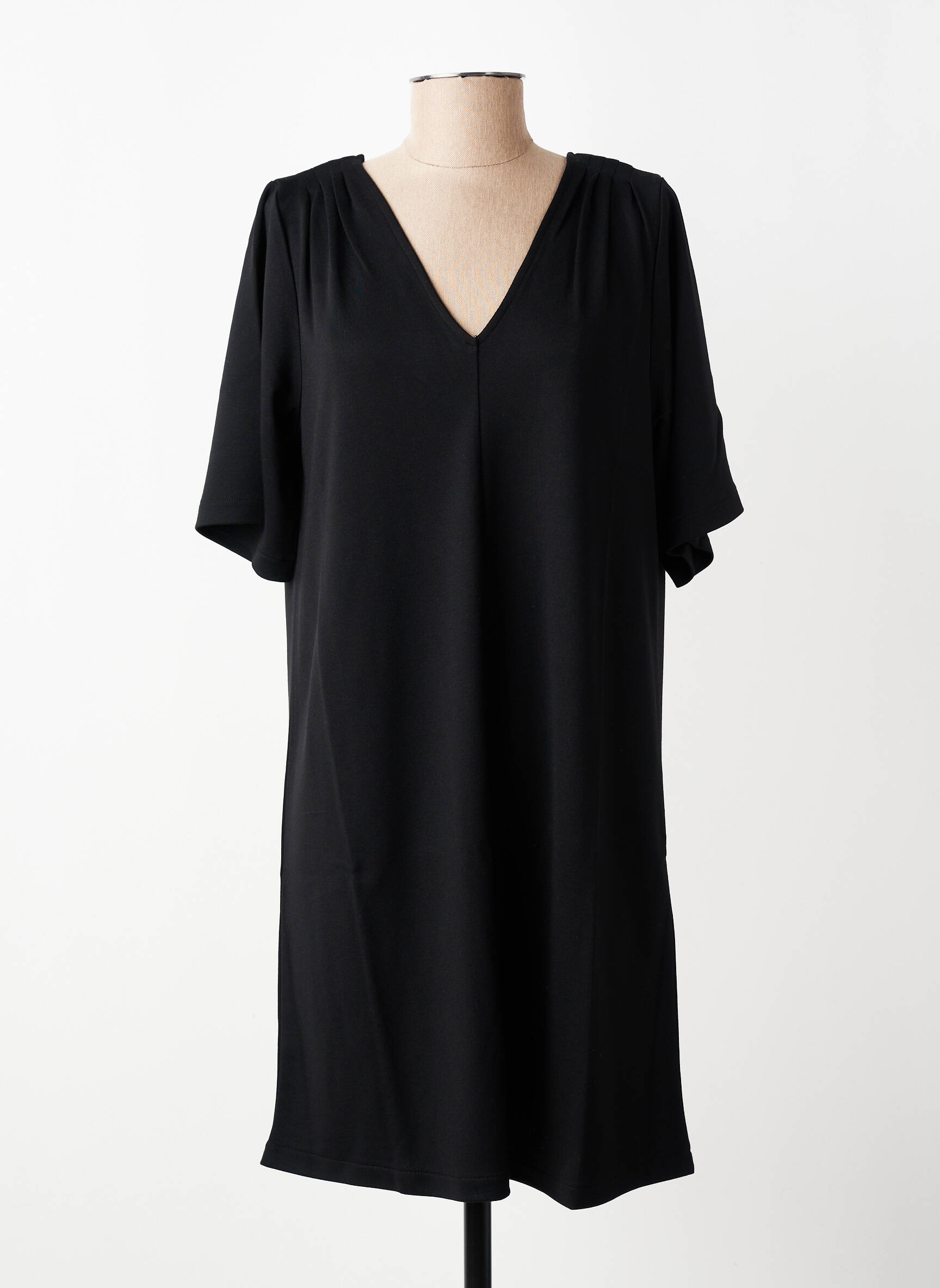 Robe courte manches courtes manches courtes noir LOLA ESPELETA femme