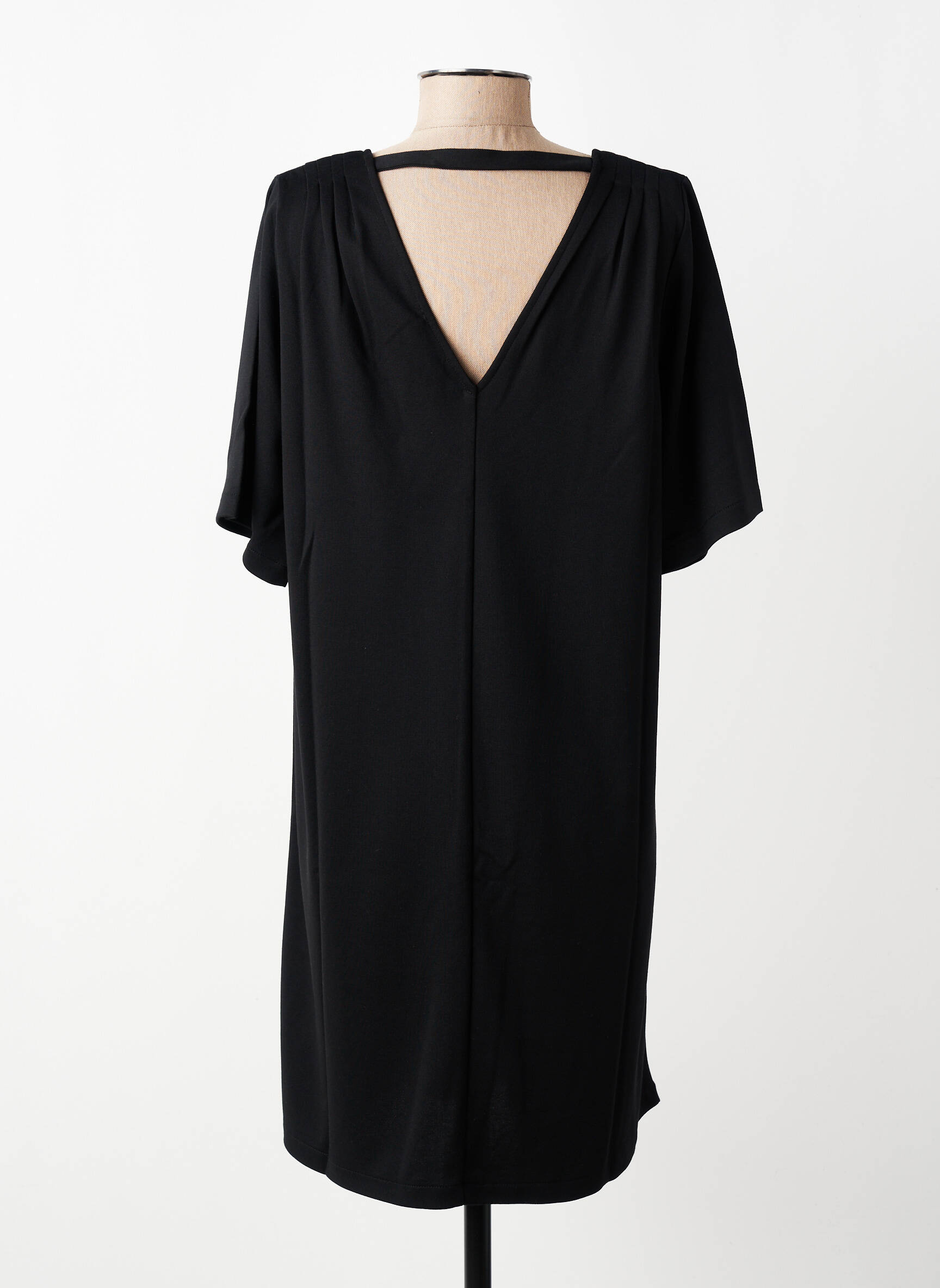 Robe courte manches courtes manches courtes noir LOLA ESPELETA femme
