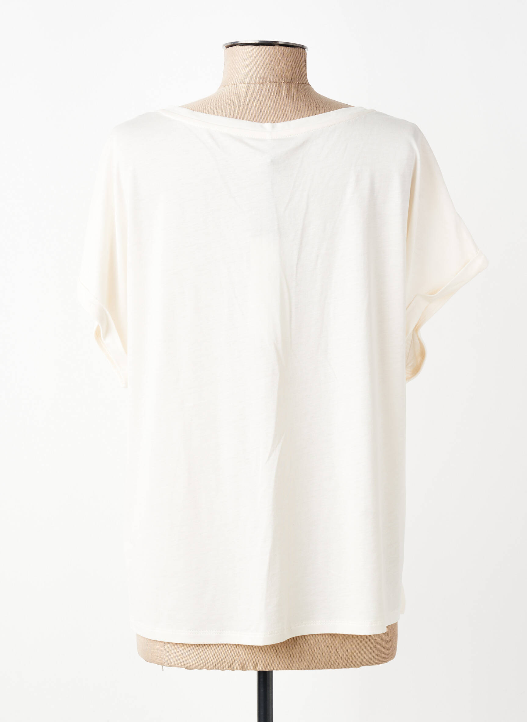 T-shirt coupe droite manches courtes beige LOLA ESPELETA femme