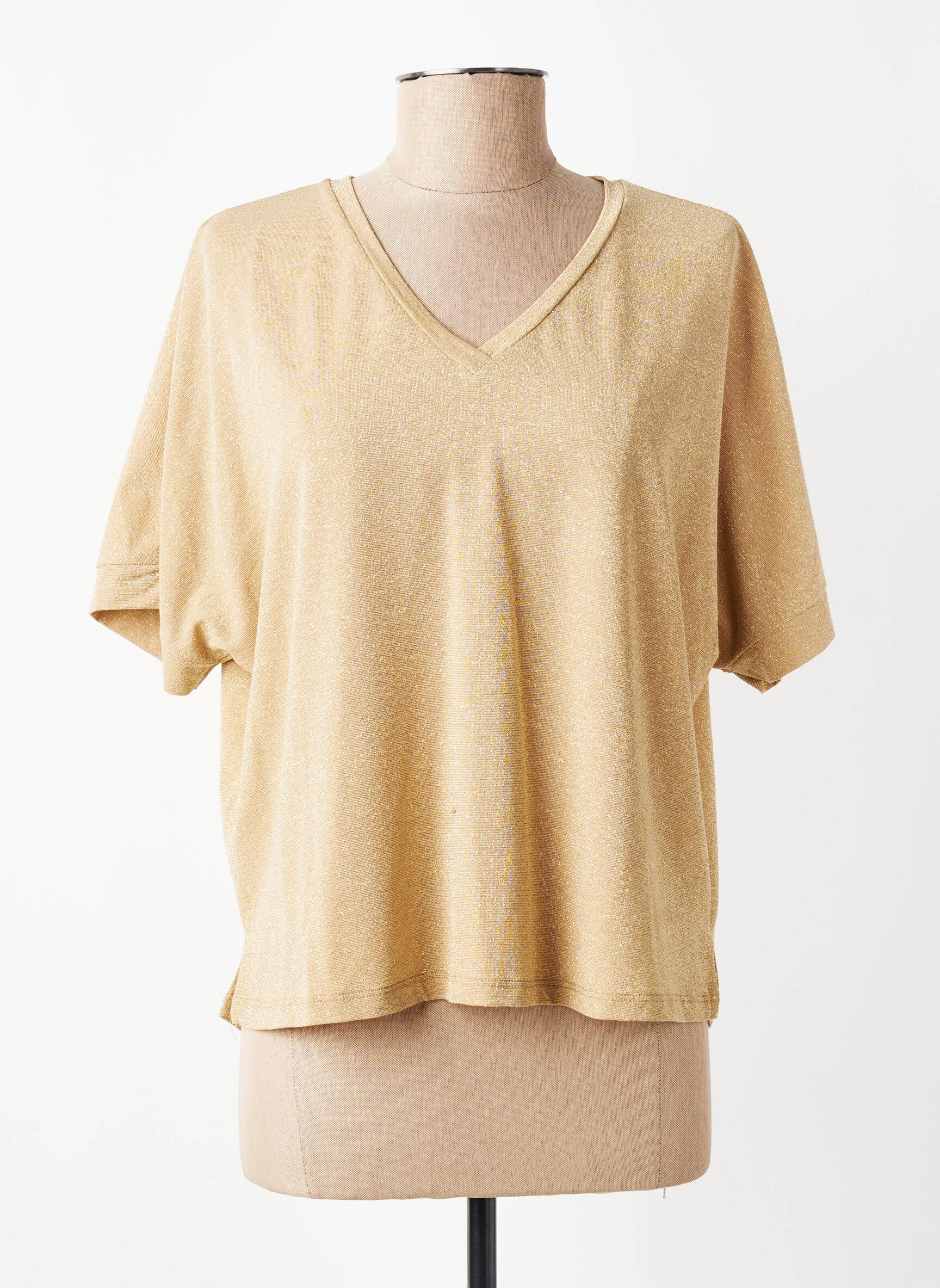 Top stretch manches courtes or PAKO LITTO femme