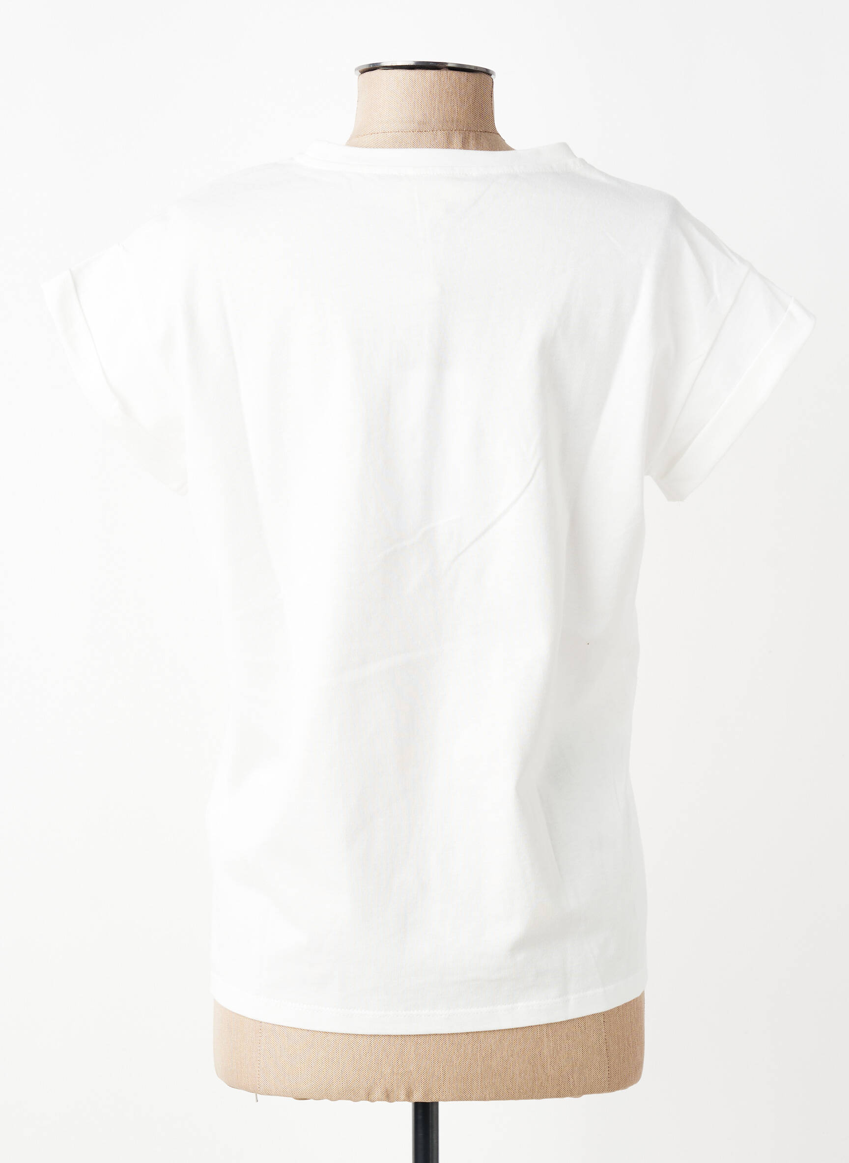 T-shirt sérigraphie floquée manches courtes blanc GRACE & MILA femme