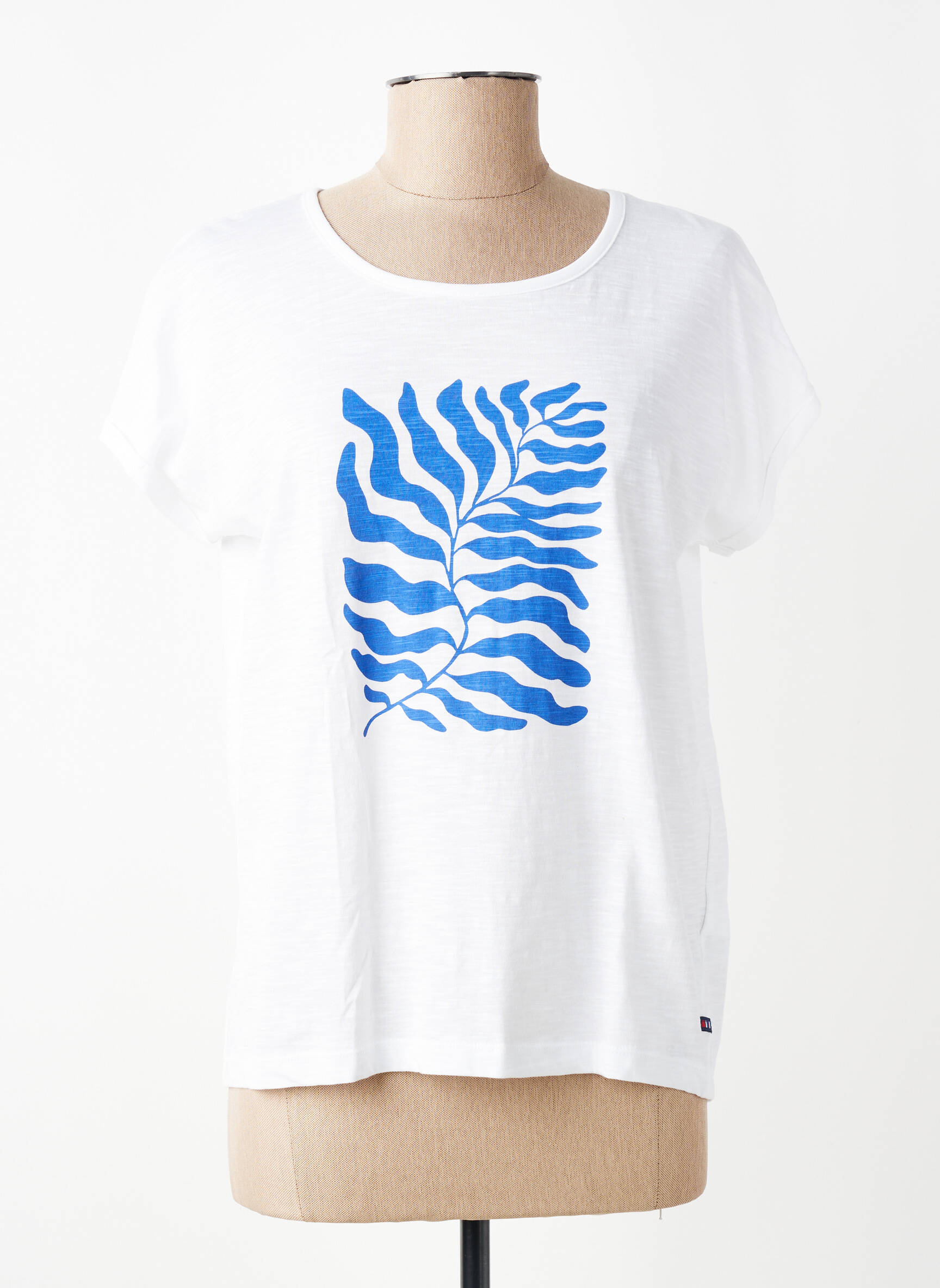 T-shirt imprimé fantaisie manches courtes blanc BATELA femme