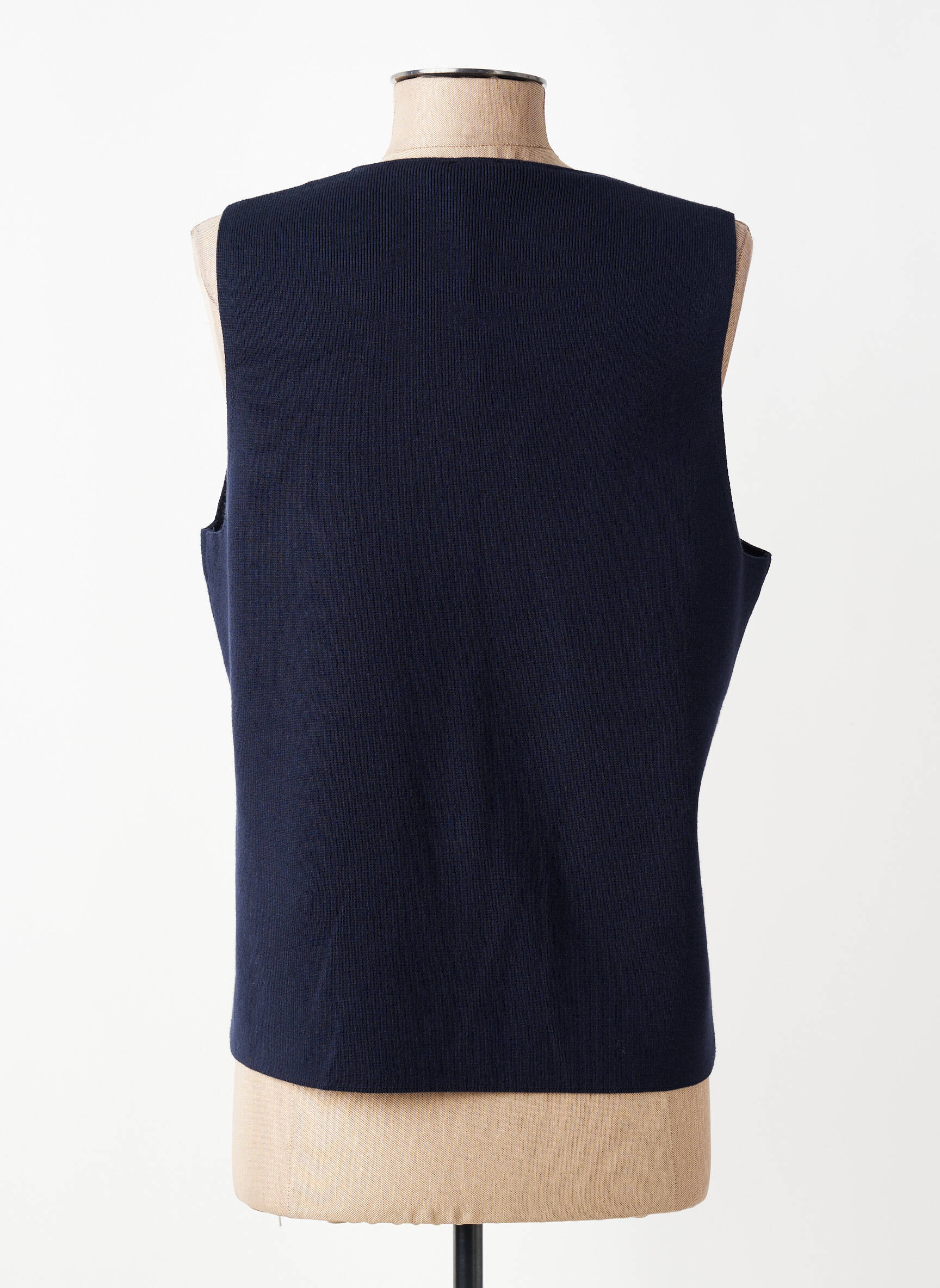 Gilet sans manche maille fine bleu RABE femme