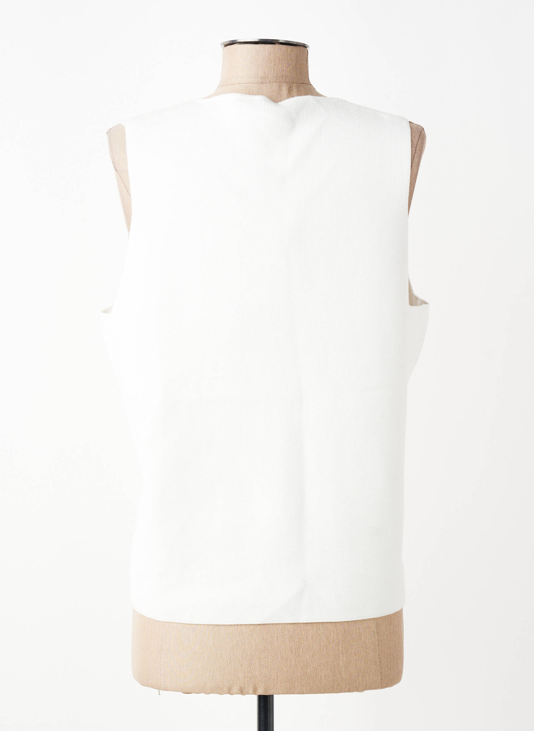 Gilet sans manche maille fine blanc RABE femme