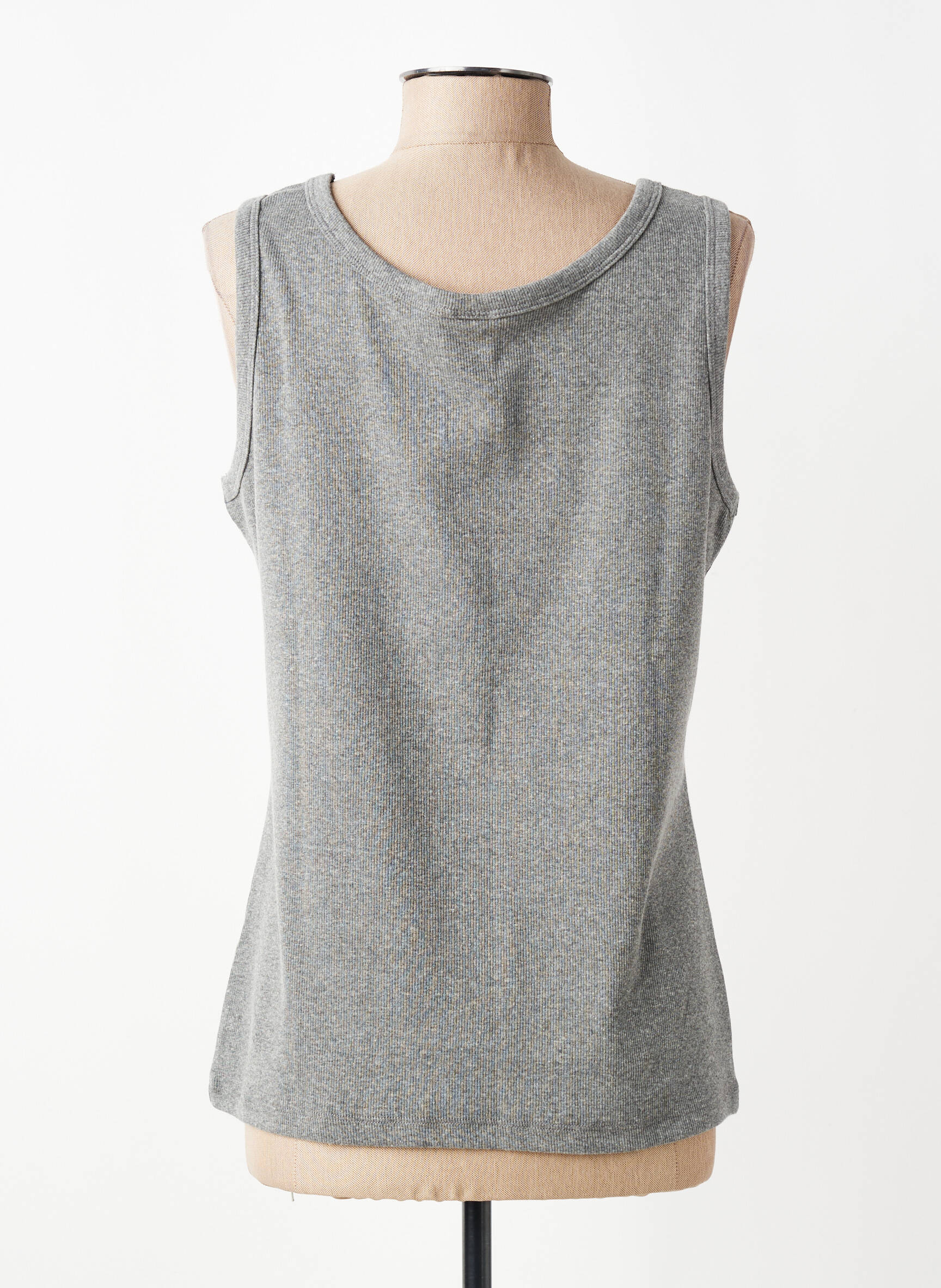 Débardeur stretch sans manche gris C.O.J femme