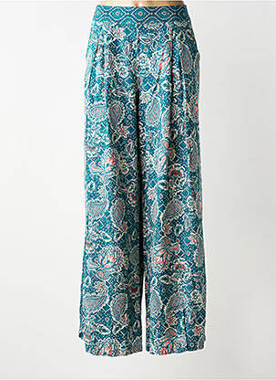 Pantalon large tissage popeline taille normale vert LOLA ESPELETA femme