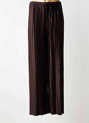 Pantalon large coupe fluide taille normale marron GRACE & MILA femme