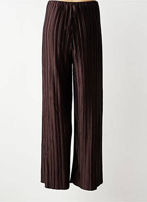 Pantalon large coupe fluide taille normale marron GRACE & MILA femme
