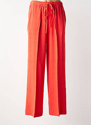 Pantalon large tissage crêpe taille normale rouge GRACE & MILA femme