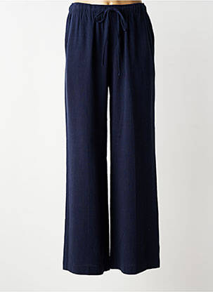 Pantalon large tissage crêpe taille normale bleu GRACE & MILA femme