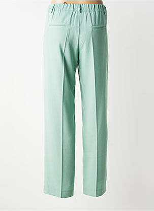 Pantalon droit tissage crêpe taille normale vert PAKO LITTO femme