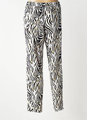 Pantalon droit stretch taille normale noir GENUINE femme