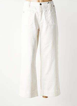 Jeans coupe large stretch taille haute blanc FREEMAN T.PORTER femme