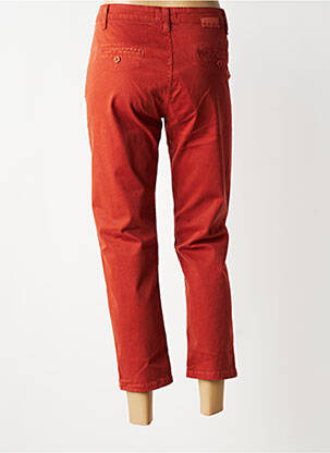 Pantalon chino tissage popeline taille normale orange PAKO LITTO femme
